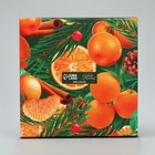 Коробка для капкейков складная с двусторонним нанесением «Апельсины», 16 х 16 х 10 см, Новый год - Фото 6