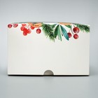 Коробка для капкейков складная с двусторонним нанесением «Венок», 16 х 16 х 10 см, Новый год - Фото 4