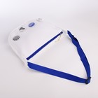 Сумка молодёжная 32×11×22 см, на молнии, с декоративными значками, белая - Фото 3