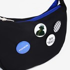 Сумка молодёжная на молнии, цвет чёрный - Фото 5