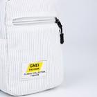 Сумка молодёжная на молнии, с наружным карманом, 17×6×14 см, белая - Фото 4