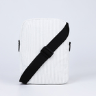 Сумка молодёжная на молнии, с наружным карманом, 17×6×14 см, белая - Фото 5