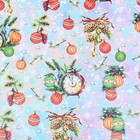 Бумага упаковочная новогодняя глянцевая «Акварельные шарики », 70×100 см - Фото 4