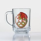 Кружка «Красный дракон», стеклянная, 200 мл - фото 8267560