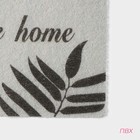 Коврик придверный Доляна Welcome home, 38×58 см, цвет серый - Фото 4
