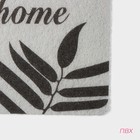 Коврик придверный Доляна Welcome home, 48×78 см, цвет серый - Фото 4