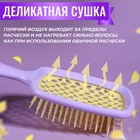 Расчёска массажная, широкая, вентилируемая, 8.5×20.5 см, PVC коробка, цвет сиреневый/жёлтый - Фото 2