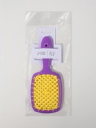 Расчёска массажная, широкая, вентилируемая, 8.5×20.5 см, PVC коробка, цвет сиреневый/жёлтый - Фото 12