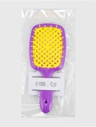 Расчёска массажная, широкая, вентилируемая, 8.5×20.5±1 см, сиреневая, жёлтая - Фото 4