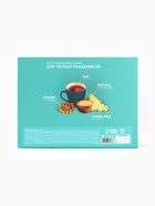 Подарочный набор новогодний «Чудеса рядом»: чай чёрный, арахис в шоколаде, ананас в шоколаде, крем-мёд 9893066