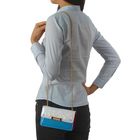 Клатч женский "Элоиза", 1 отдел с перегородкой, отдел для кредиток, наружный карман, цепочка, цвет голубой - Фото 2