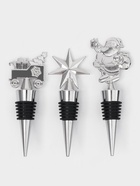 Набор пробок для бутылок Доляна «Новогодний», 3 шт., серебристый - Фото 2