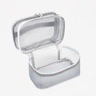 Косметичка, 2 отдела на молниях, цвет серый - Фото 4