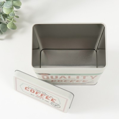 Шкатулка металл прямоугольная "Лучший кофе" 7,8х12,2х18,6 см
