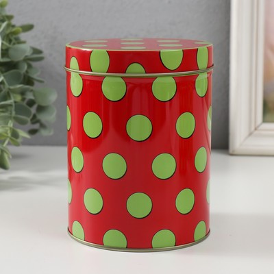 Набор шкатулок для хранения мелочей, украшений «Цилиндр. Горошек», 3 шт., металл