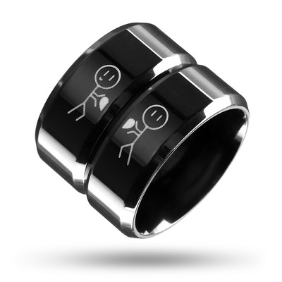 Кольцо человек с сердцем 1,6 см
