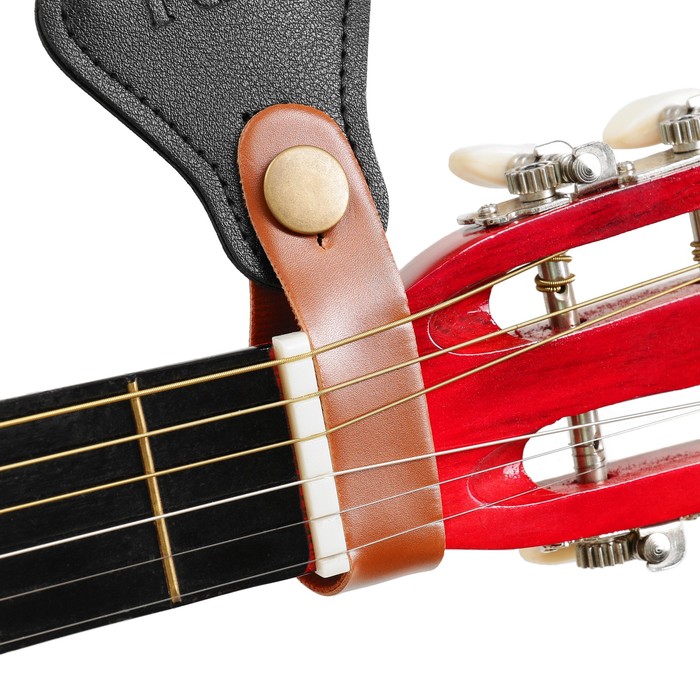 Держатель ремня на гриф Music Life, 20 х 1,5 см, коричневый - Фото 1