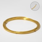 Проволока для плетения d=1 мм, намотка 5 м, цвет золото - Фото 2