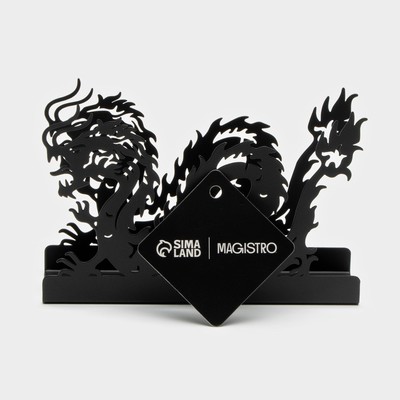 Салфетница Magistro «Дракон», 14×4×9 см, чёрная