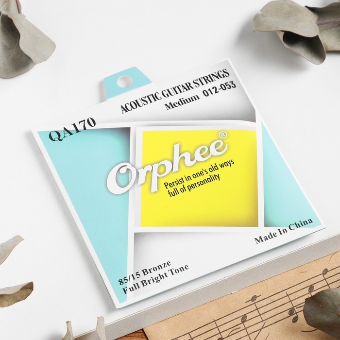 Струны для акустической гитары Orphee QA170, 012-053 - Фото 1