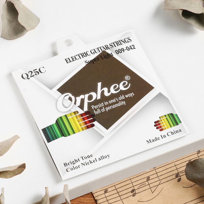 Струны для электрогитары Orphee Q25C, 009-042 - Фото 1