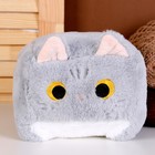 Мягкая игрушка «Котик-кубик», 18 см, цвет серый - фото 22941184