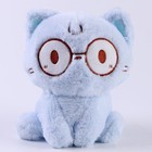 Мягкая игрушка «Кот» в очках, 20 см, цвет голубой - Фото 4