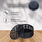 Подставка под спирали от комаров, для благовоний, с крышкой, металл, чёрная, Greengo - Фото 4