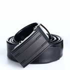 Ремень мужской, ширина 3.5 см, пряжка автомат, чёрный - Фото 3