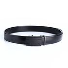Ремень мужской, ширина 3.5 см, пряжка автомат, чёрный - Фото 4