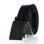 Ремень мужской, ширина 3.5 см, пряжка автомат, чёрный - Фото 3