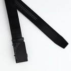 Ремень мужской, ширина 3.5 см, пряжка автомат, чёрный - Фото 4
