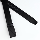 Ремень мужской, ширина 3.5 см, пряжка автомат, чёрный - Фото 4