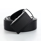 Ремень мужской, ширина 3.5 см, пряжка автомат, чёрный - Фото 2