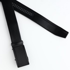 Ремень мужской, ширина 3.5 см, пряжка автомат, чёрный - Фото 4