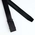 Ремень мужской, ширина 3.5 см, пряжка автомат, чёрный - Фото 4