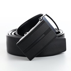 Ремень мужской, ширина 3.5 см, пряжка автомат, чёрный - Фото 2