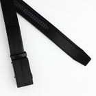 Ремень мужской, ширина 3.5 см, пряжка автомат, чёрный - Фото 4