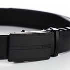 Ремень мужской, ширина 3.5 см, пряжка автомат, чёрный - Фото 6