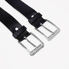 Ремень мужской, ширина 3.5 см, винт, пряжка металл, цвет чёрный - фото 22914774