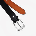 Ремень мужской, ширина 3.5 см, винт, пряжка металл, цвет чёрный - фото 22914776