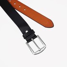 Ремень мужской, ширина 3.5 см, винт, пряжка металл, цвет чёрный - фото 22914784