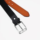 Ремень мужской, ширина 3.5 см, винт, пряжка металл, цвет чёрный - фото 22914786