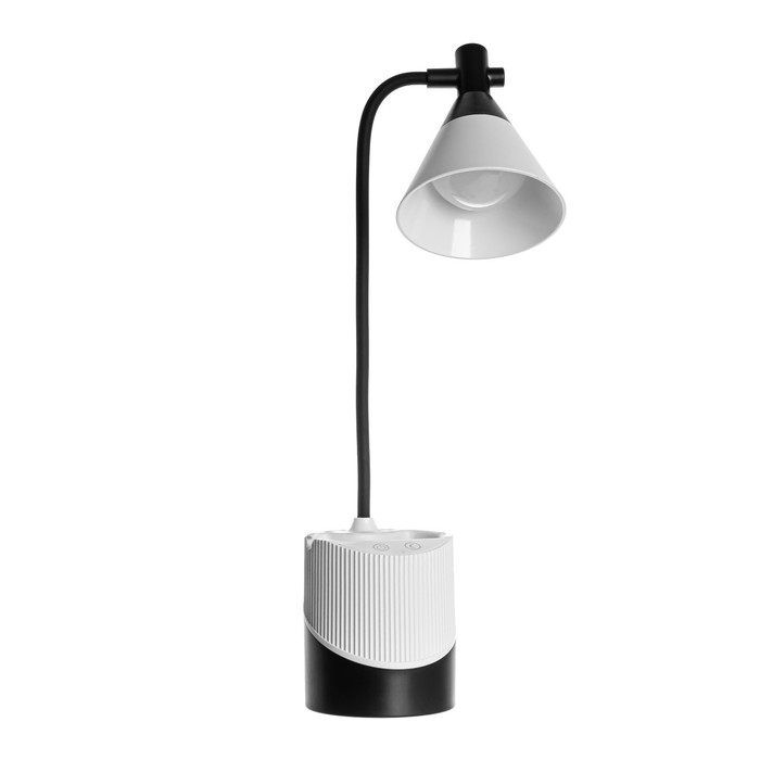 Настольная лампа LED 9Вт 520Лм 4100К АКБ черный/белый 33,2х11,7х9,2см