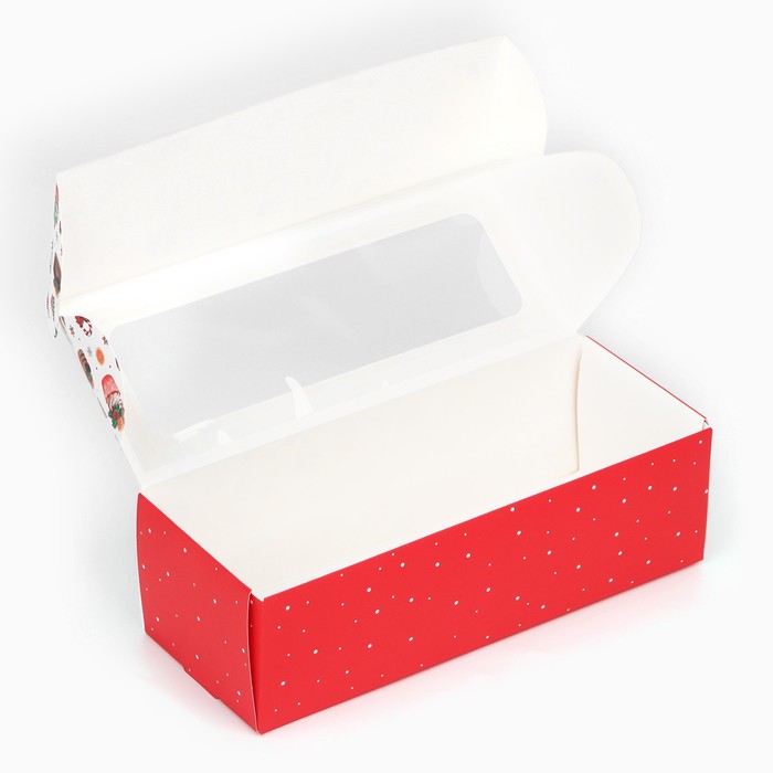 Коробка для кондитерских изделий с окном «С Новым годом», сладости, 26 х 10 х 8 см