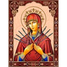 Алмазная мозаика «Семистрельная икона Божией Матери» 30 × 40 см - фото 3367242