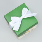 Коробка подарочная новогодняя складная «Фотографичные шары», 10 х 10х 10 см 9845675