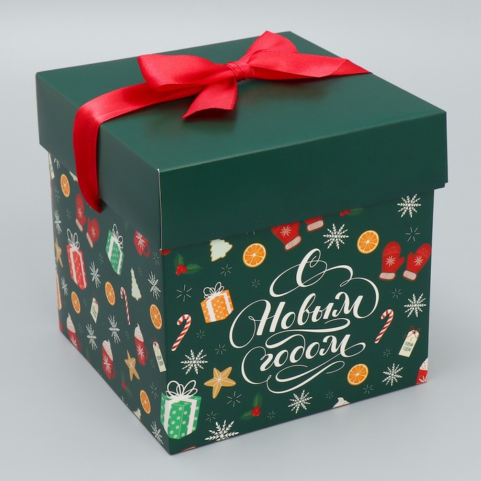 Коробка складная «Новогодние сладости», 15 × 15 × 15 см