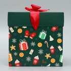 Коробка складная «Новогодние сладости», 15 × 15 × 15 см - Фото 5