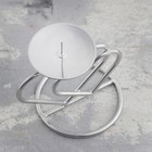 Подсвечник "Валентин 3" металл на одну свечу, 10х10,7 см, хром - фото 22951601